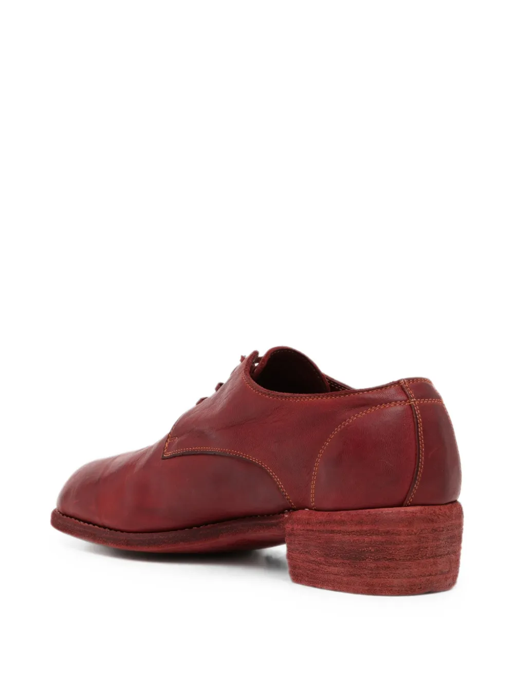 Guidi lace-up leather ankle boots Rood