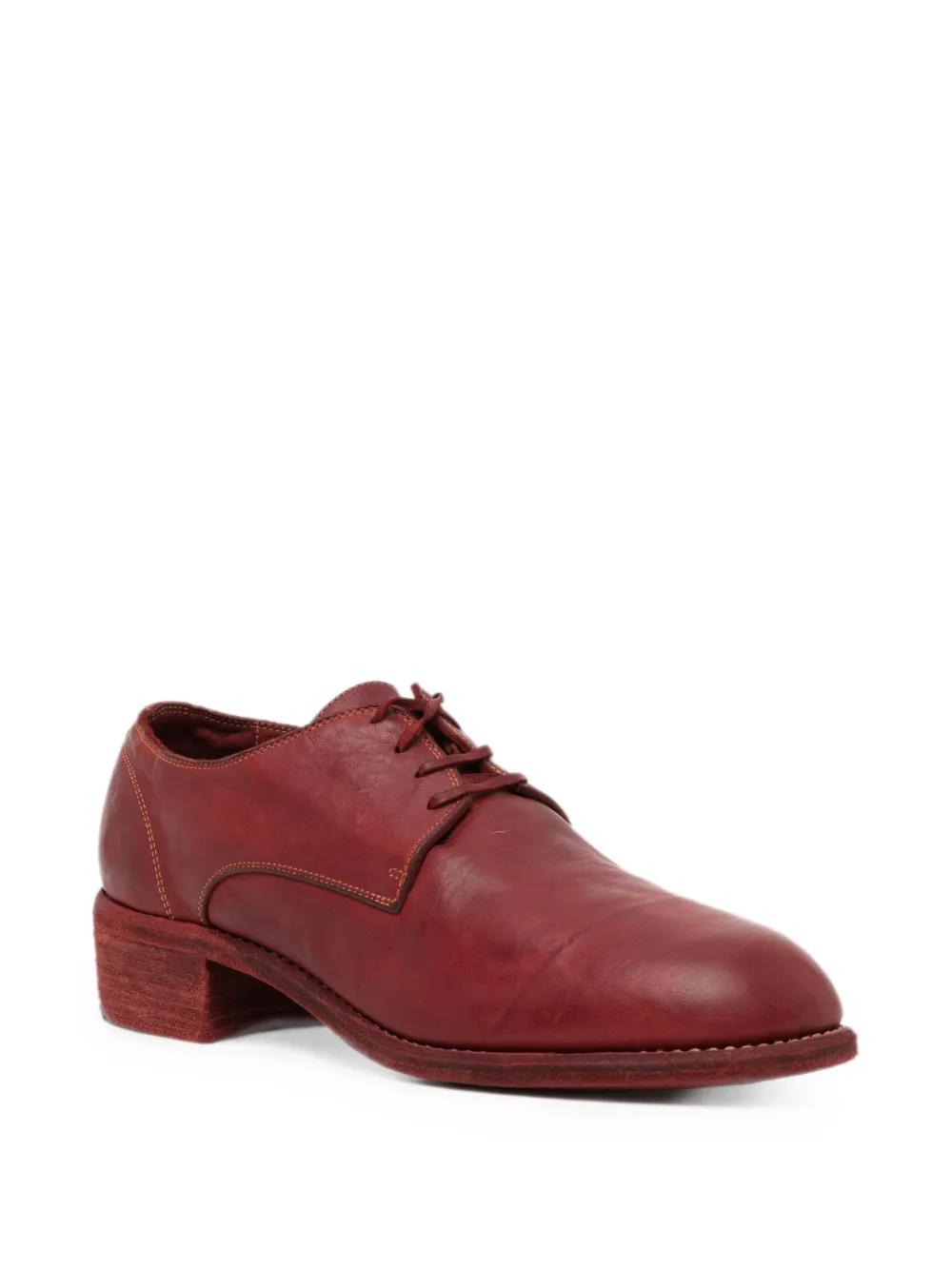 Guidi lace-up leather ankle boots Rood