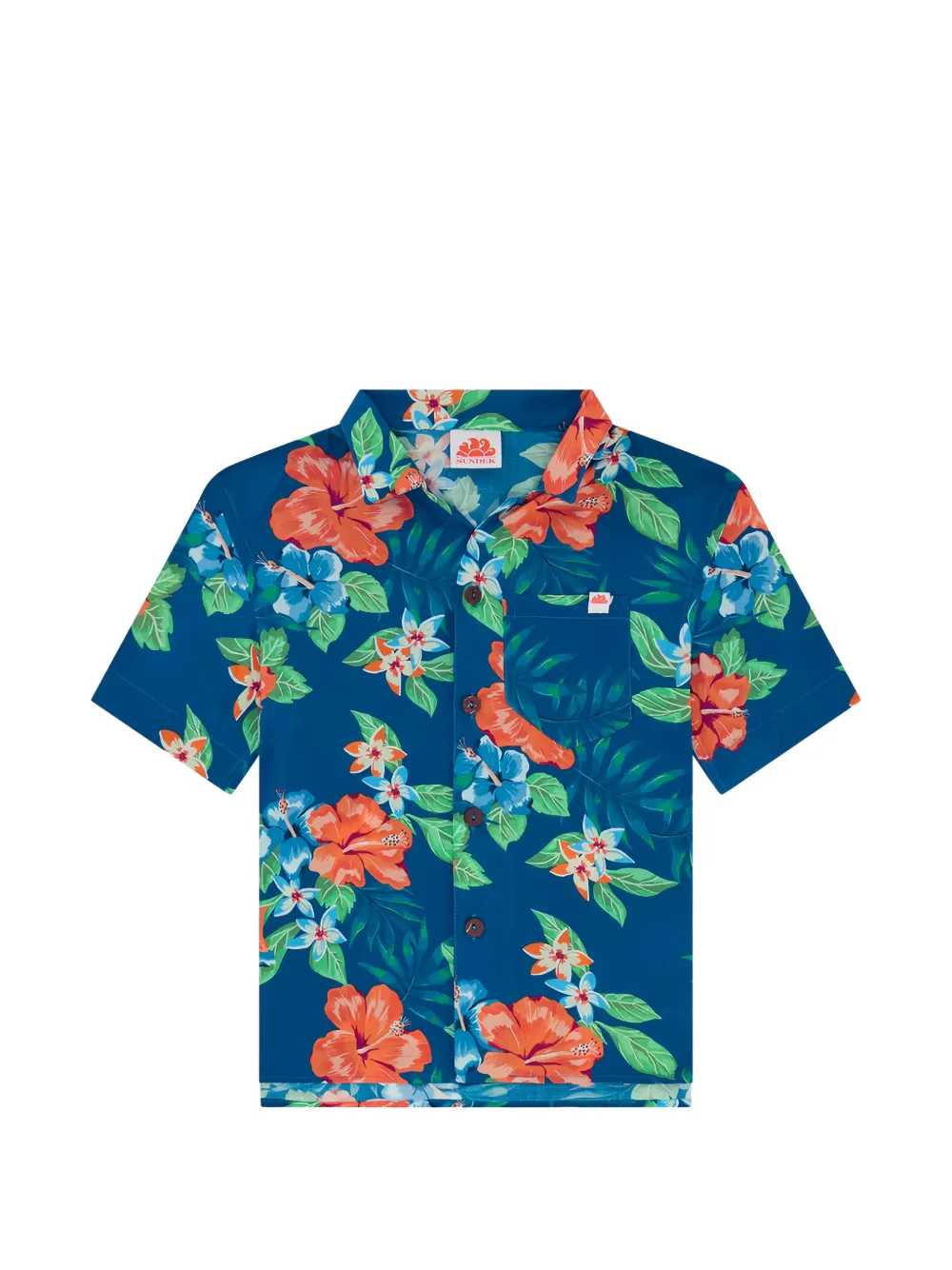 Sundek floral-print shirt - Blu