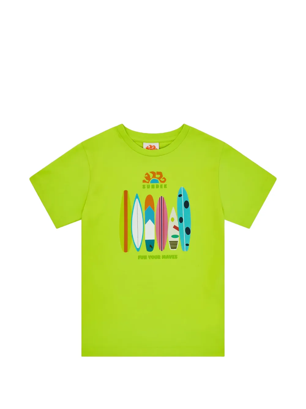 Sundek surfboard-print T-shirt - Verde