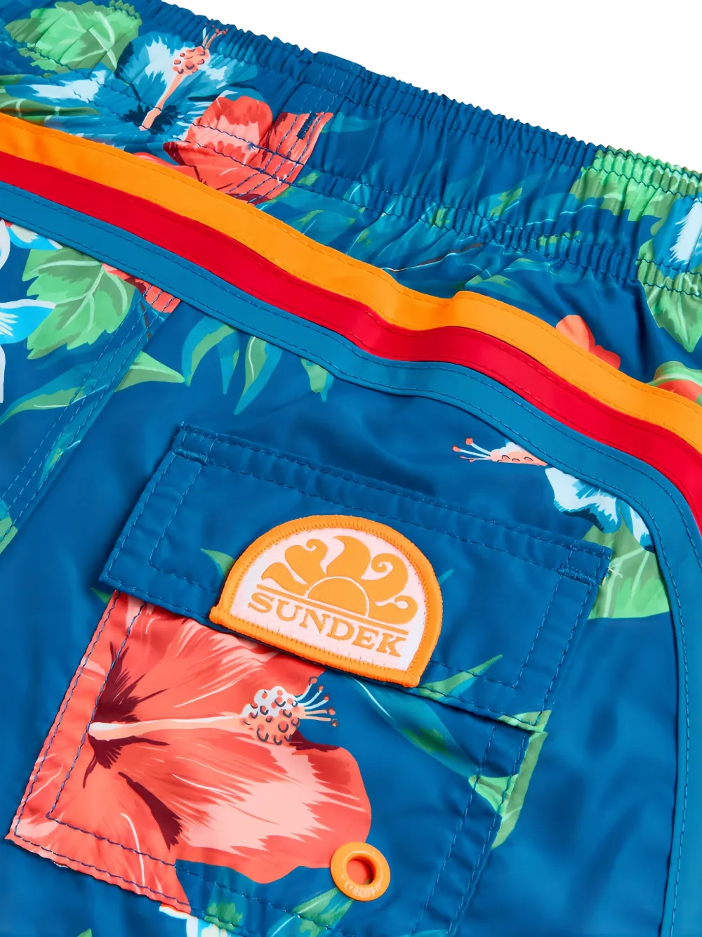 Sundek Island zwembroek met print Blauw