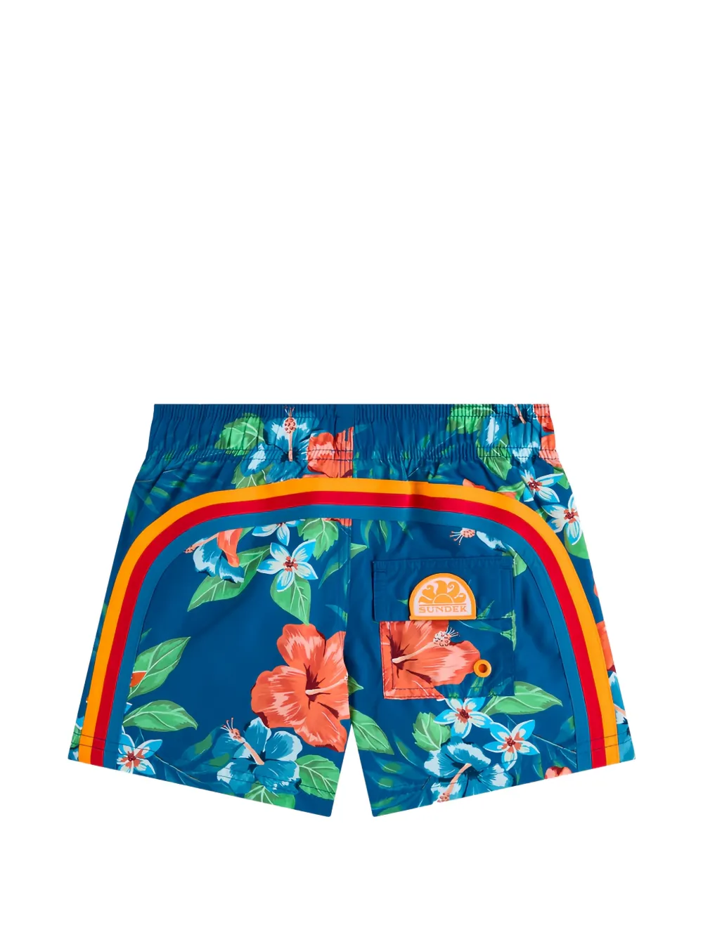 Sundek Island zwembroek met print Blauw