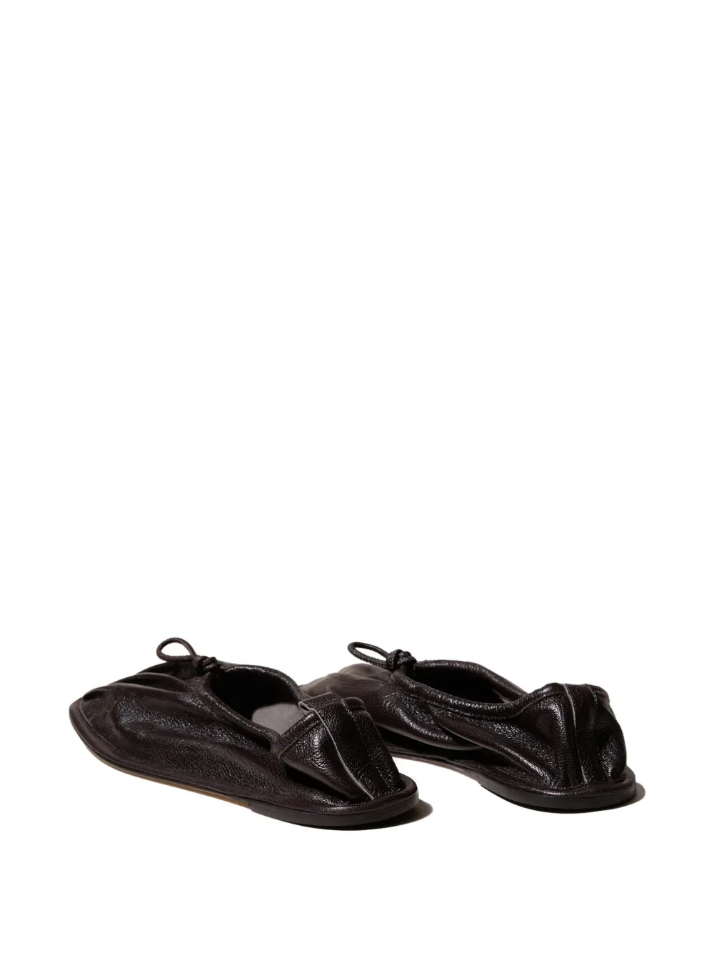 Hereu Puntera pleated ballet flats Bruin