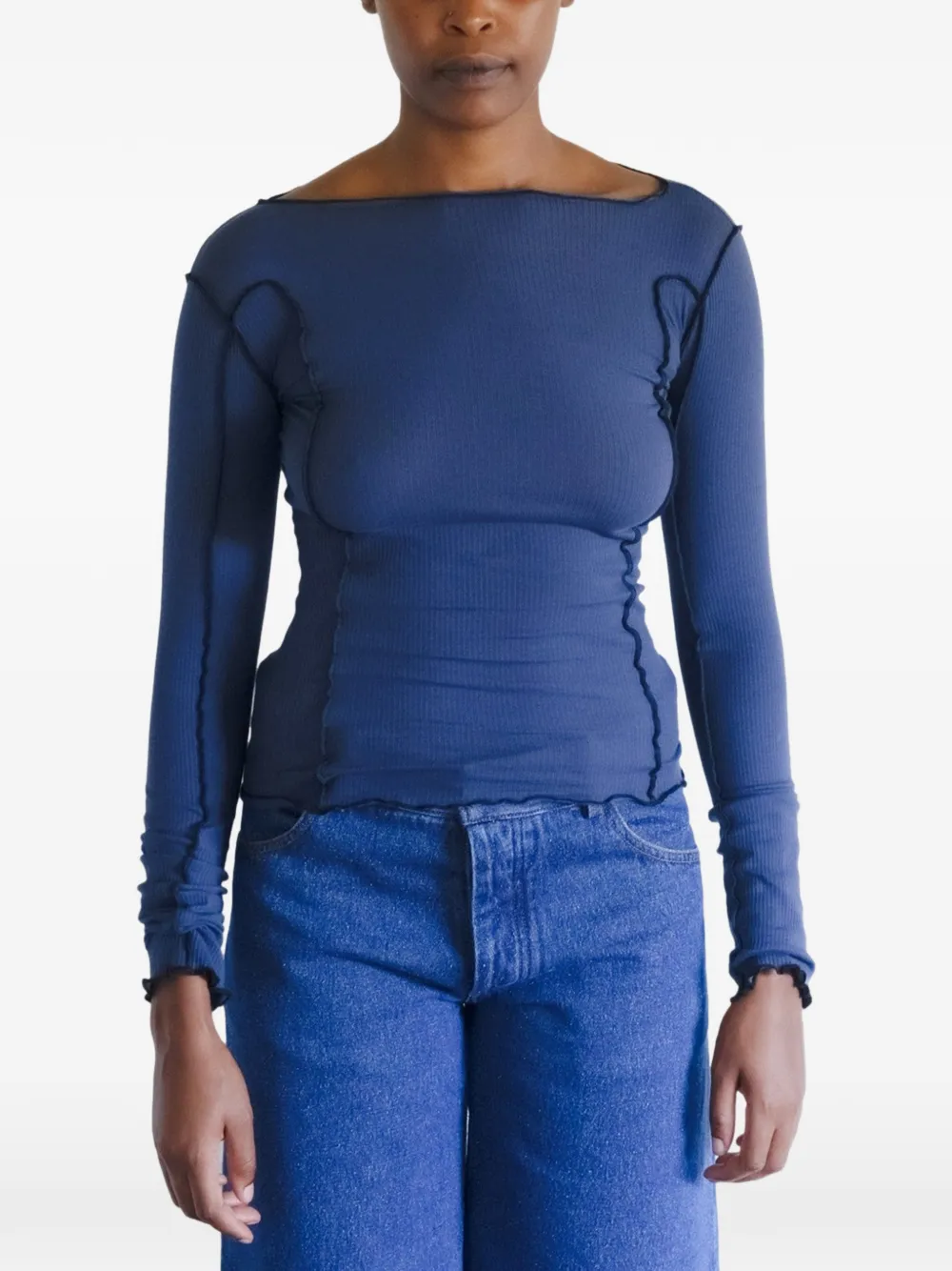 Baserange Omato long-sleeve T-shirt - Blu