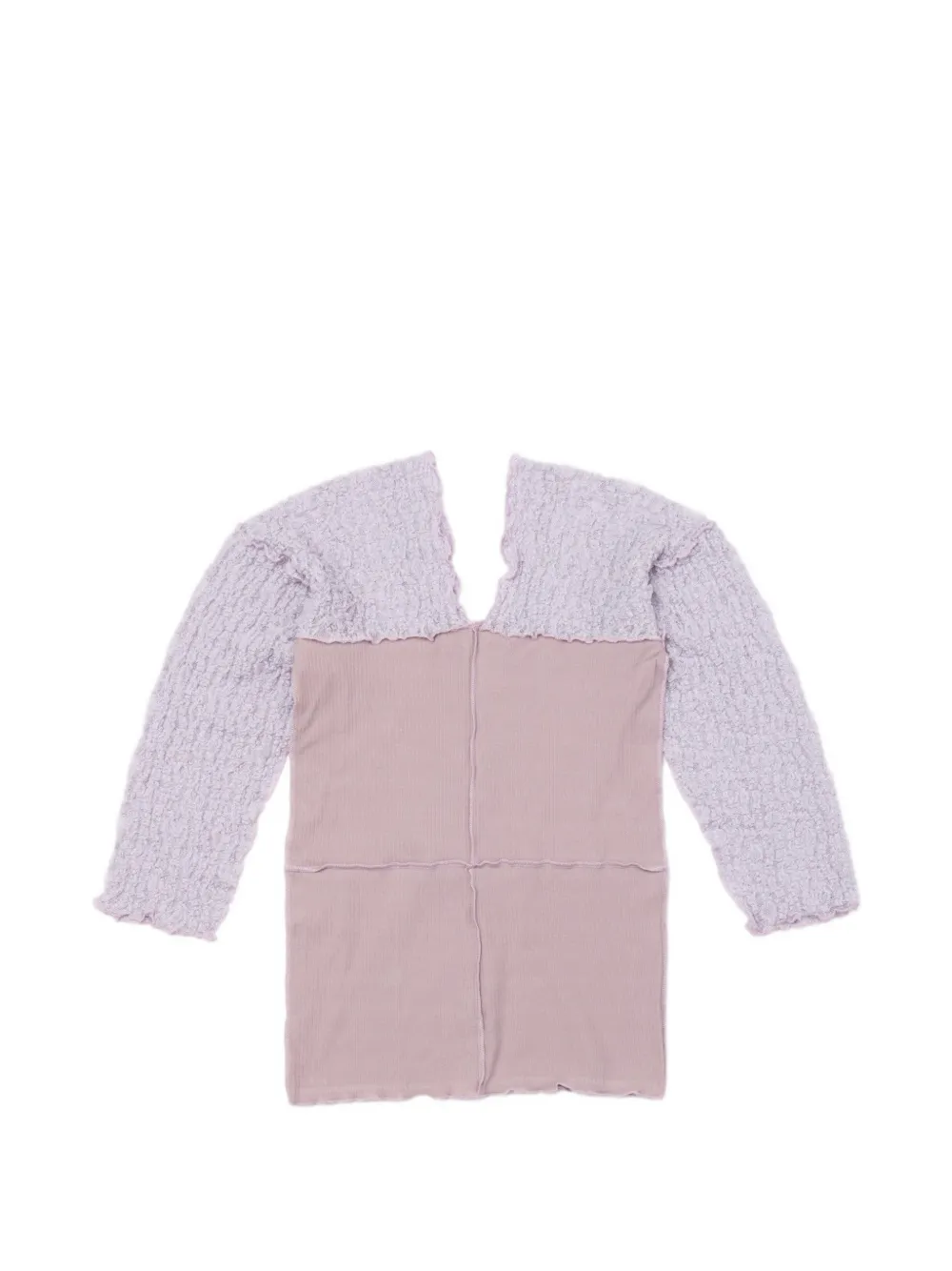Baserange Nehru T-shirt met lange mouwen Paars