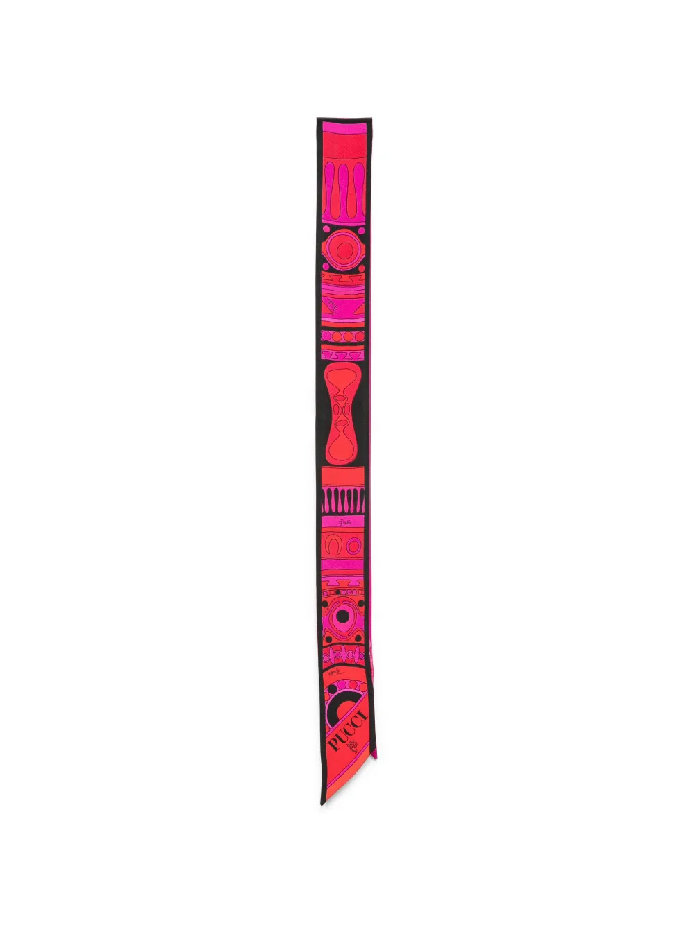 PUCCI abstract-print silk scarf - Schwarz