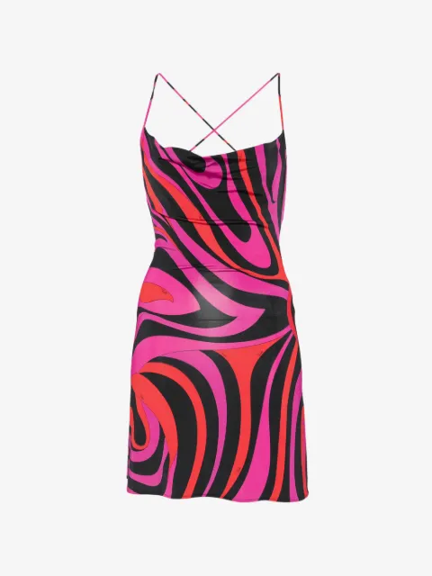 PUCCI vestido corto con tiras cruzadas