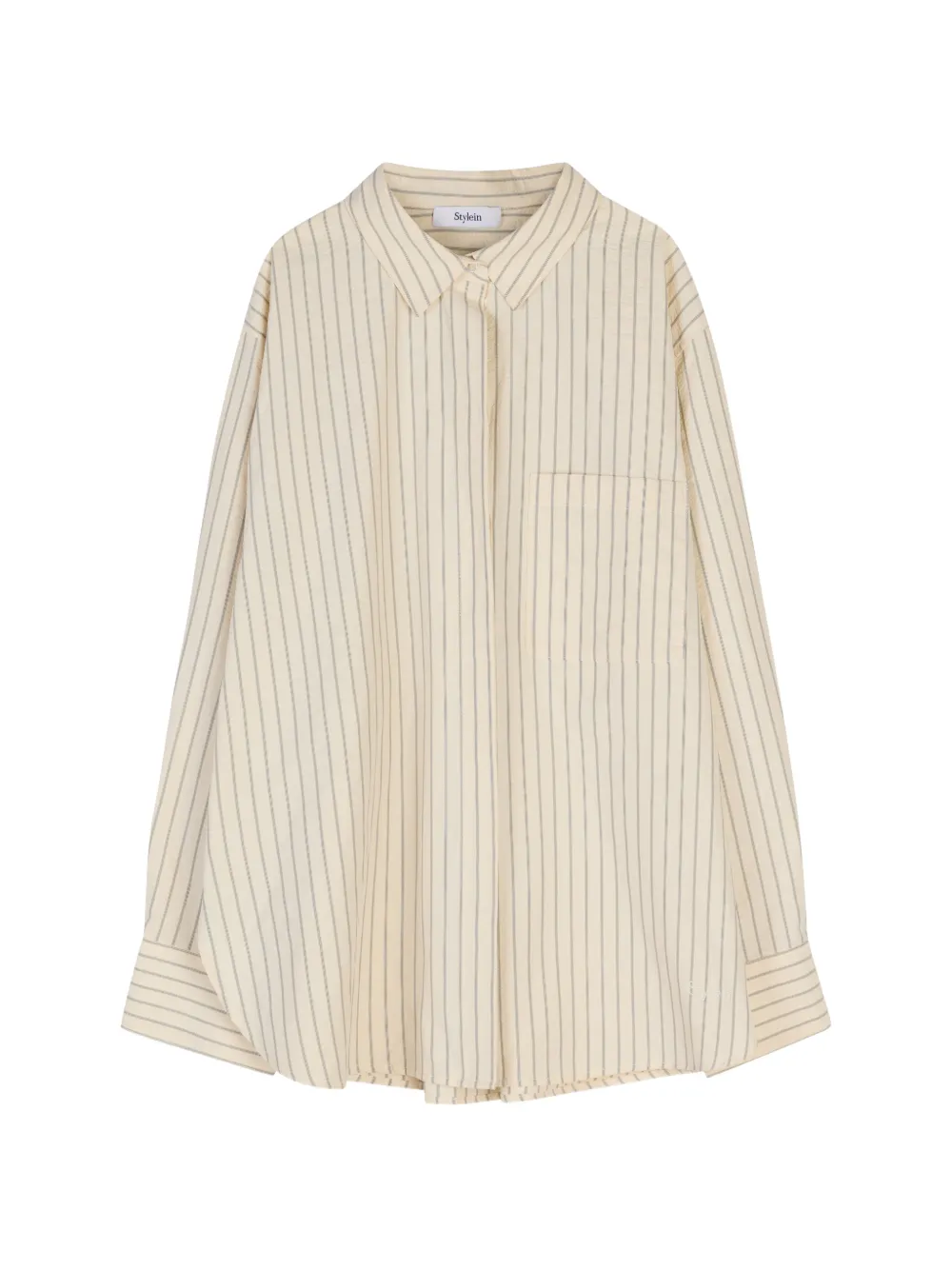 Stylein Jansell striped oversized shirt - Toni neutri