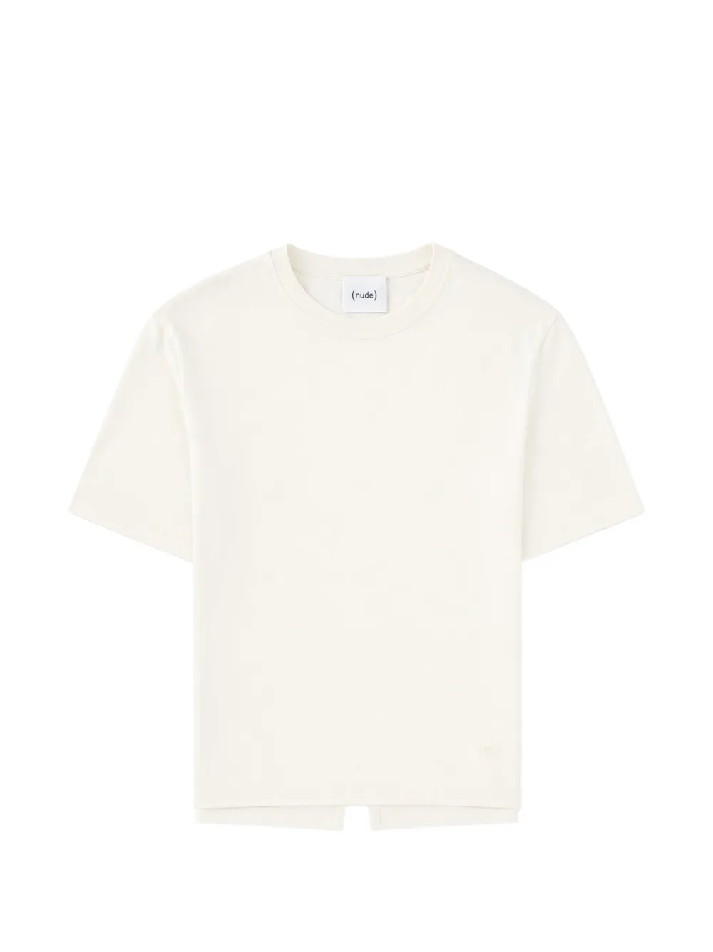 Nude cotton T-shirt - Bianco