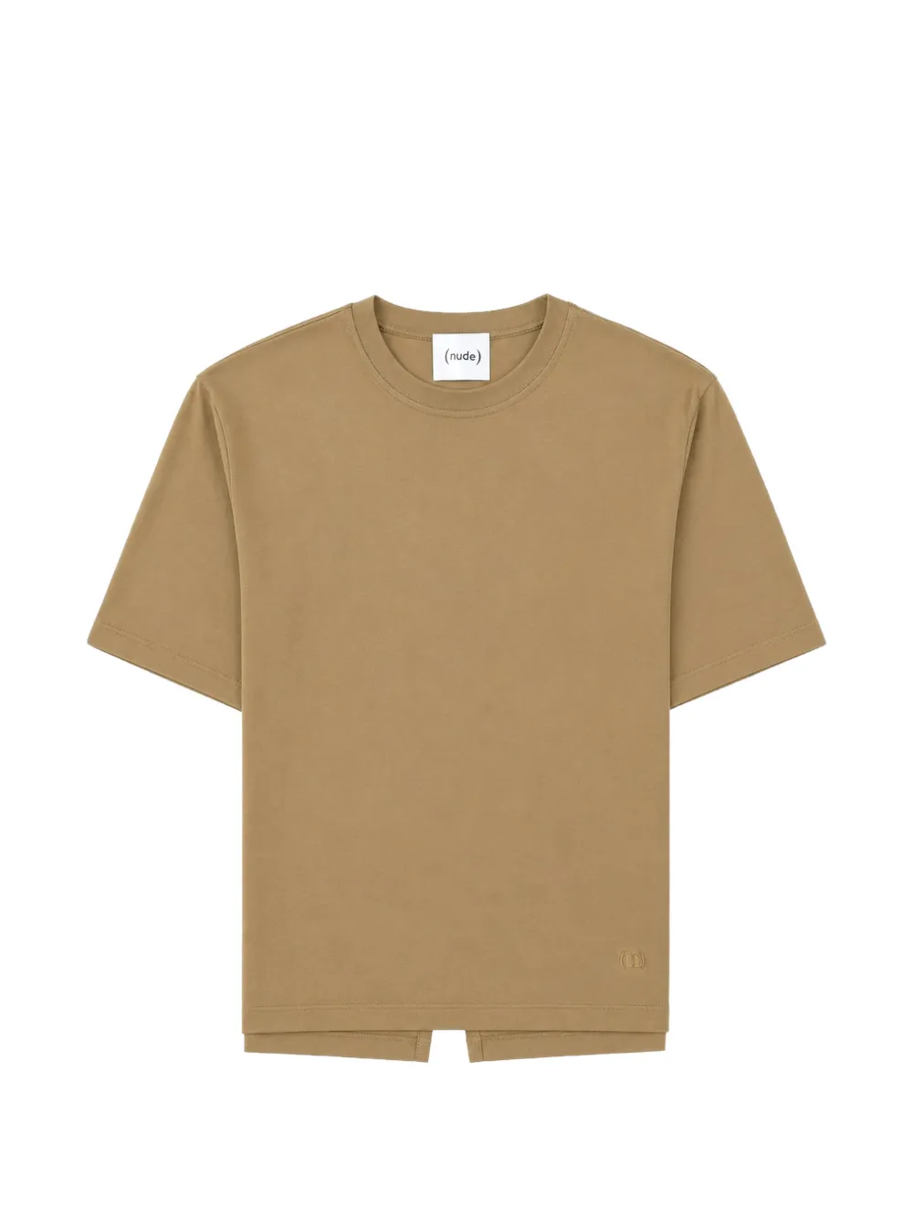 Nude split-hem T-shirt - Toni neutri