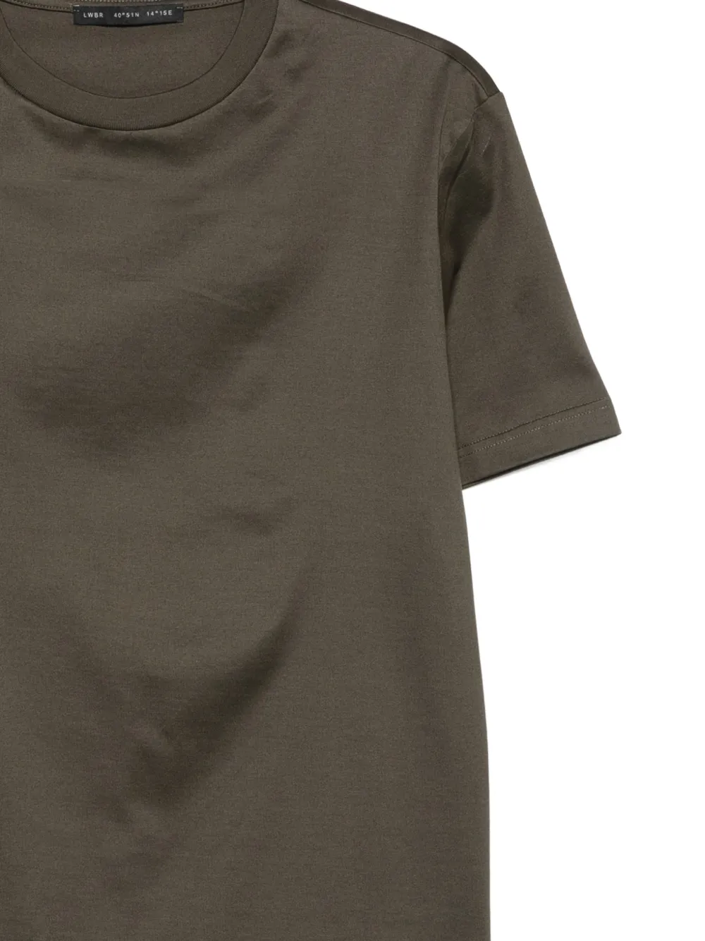 Low Brand B134 T-shirt met logopatch Groen
