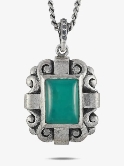 King Baby chrysoprase scrollwork necklace