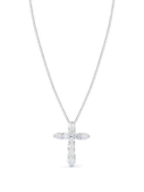 LB Exclusive diamond cross-pendant necklace