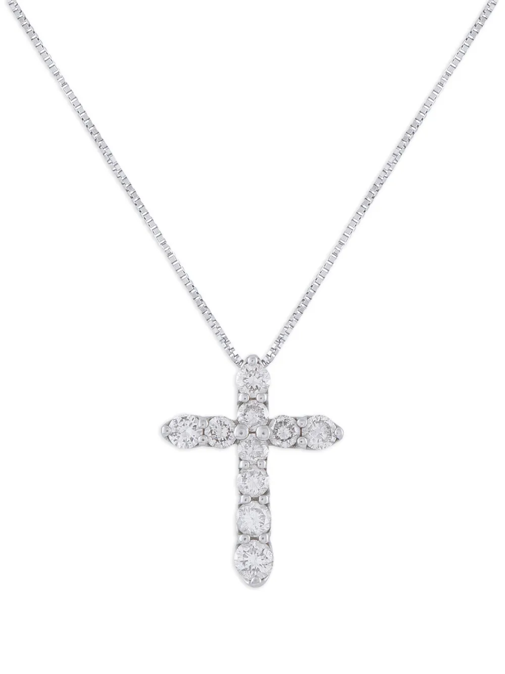 LB Exclusive diamond cross-pendant necklace - Argento