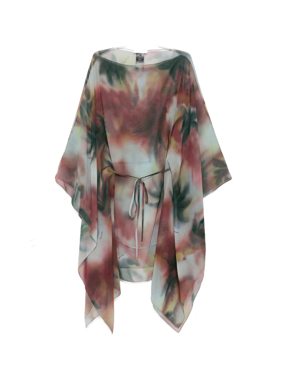 Patrizia Pepe abstract-print silk scarf - Viola