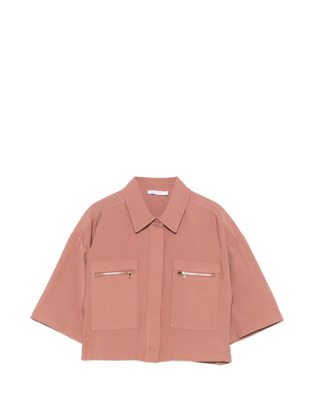 Patrizia Pepe zip-pocket dropped-shoulder shirt - Rosa