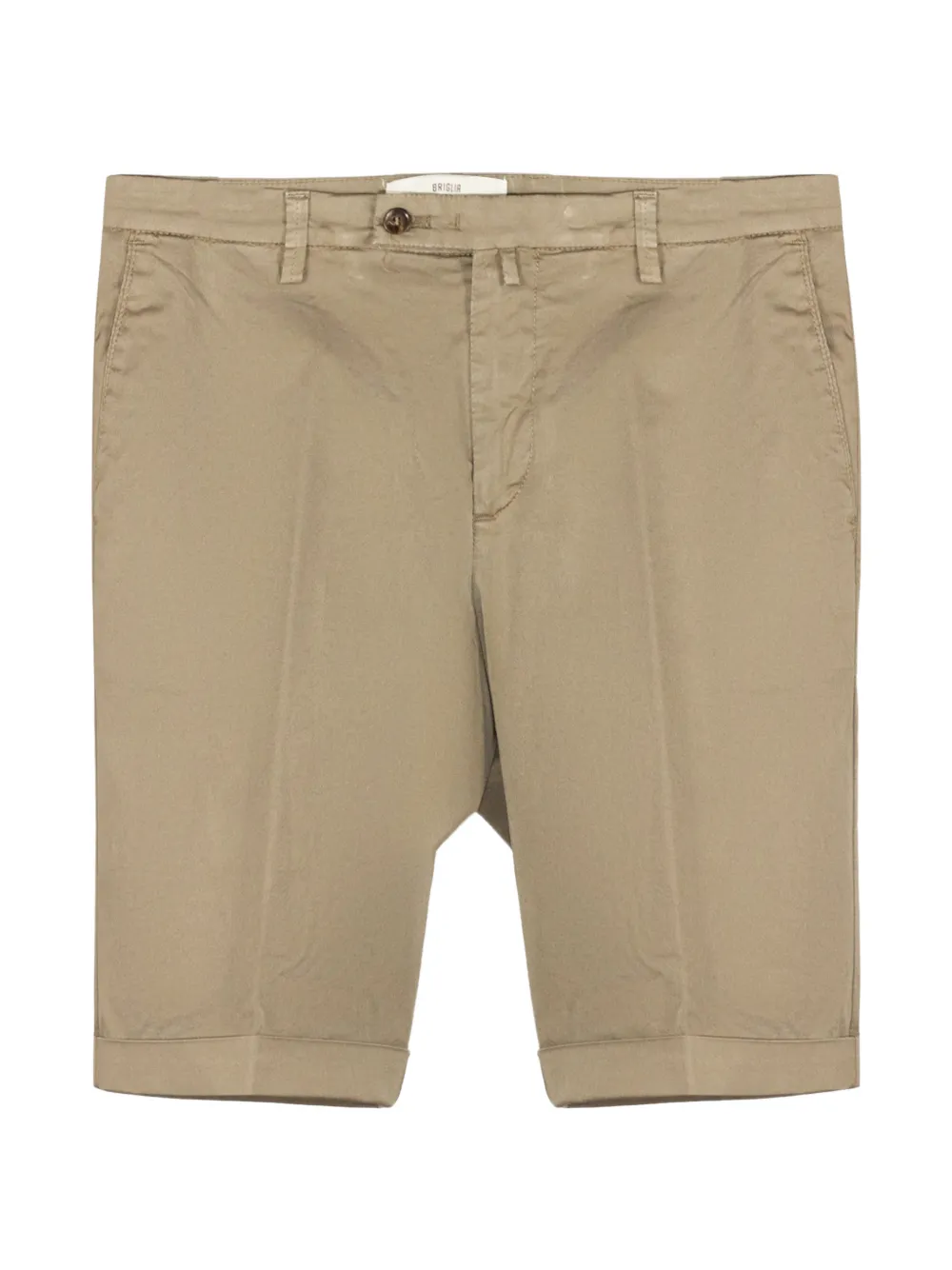 Briglia 1949 pressed-crease turn-up shorts - Toni neutri