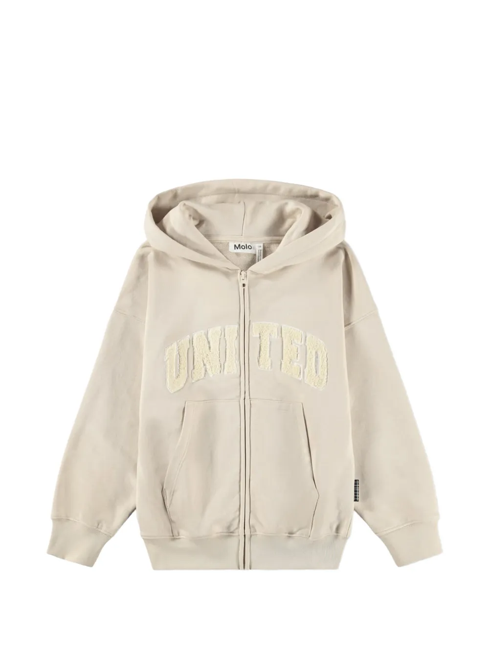 Molo embroidered zip-up hoodie - Nude
