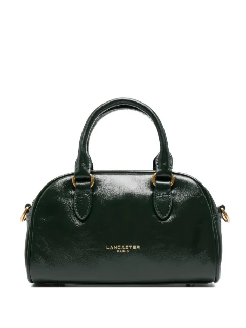 Lancaster Retro Bow logo-print grained-effect tote bag
