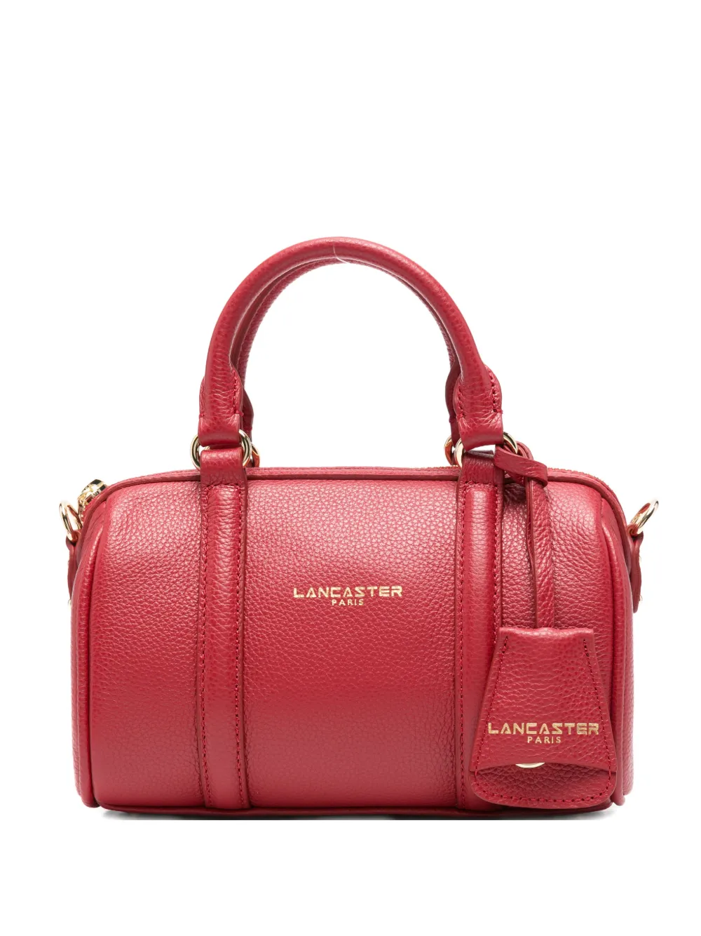 Lancaster Small Grained Leather Tote Bag In Purple