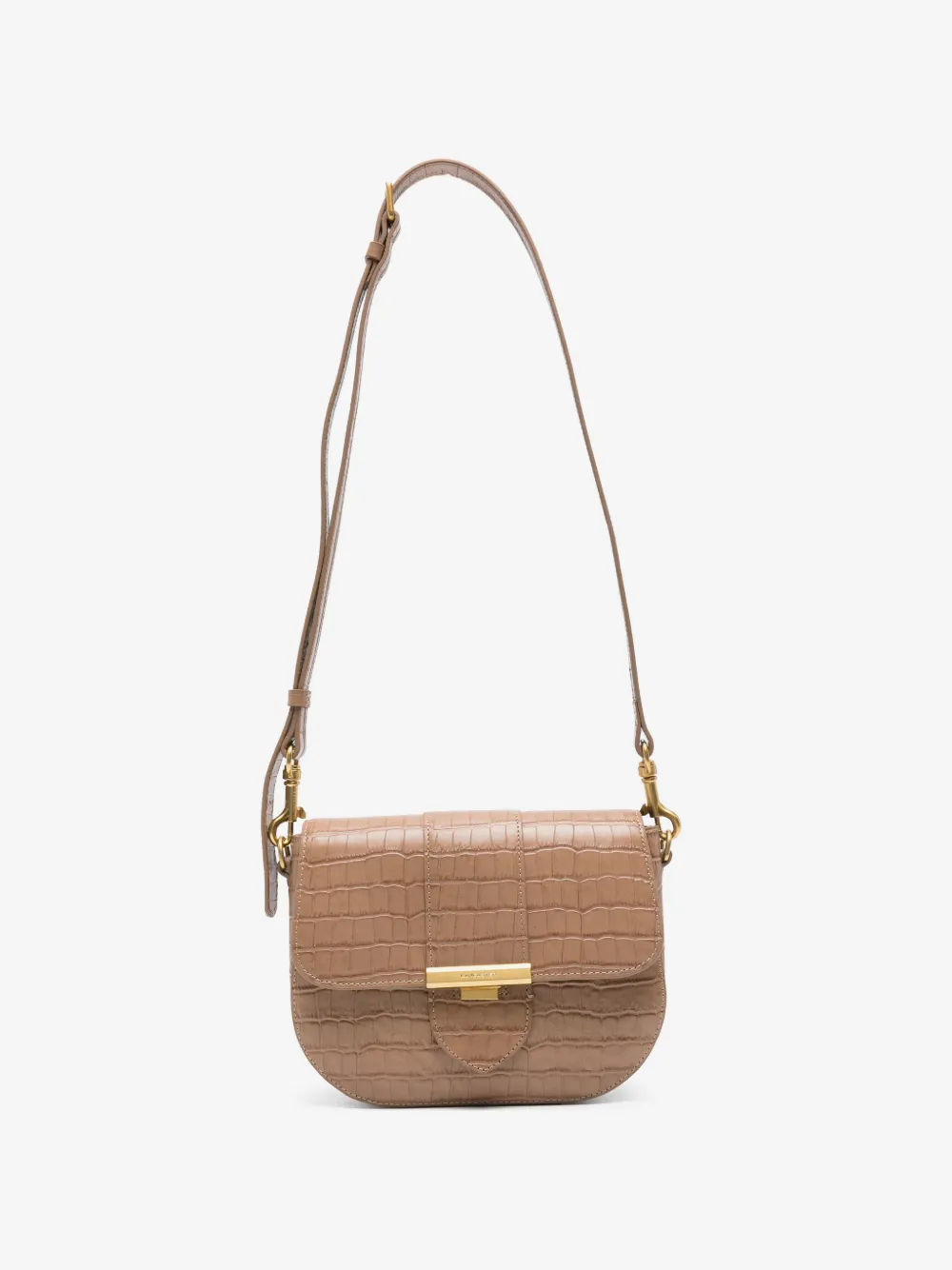 croc-effect cross body bag