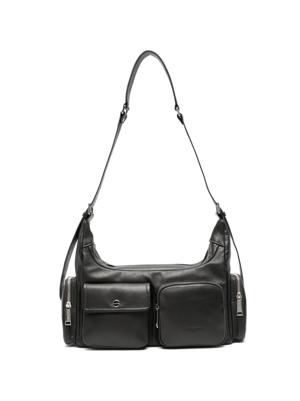 Lancaster Caramella pocket-detail leather shoulder bag - Marrone