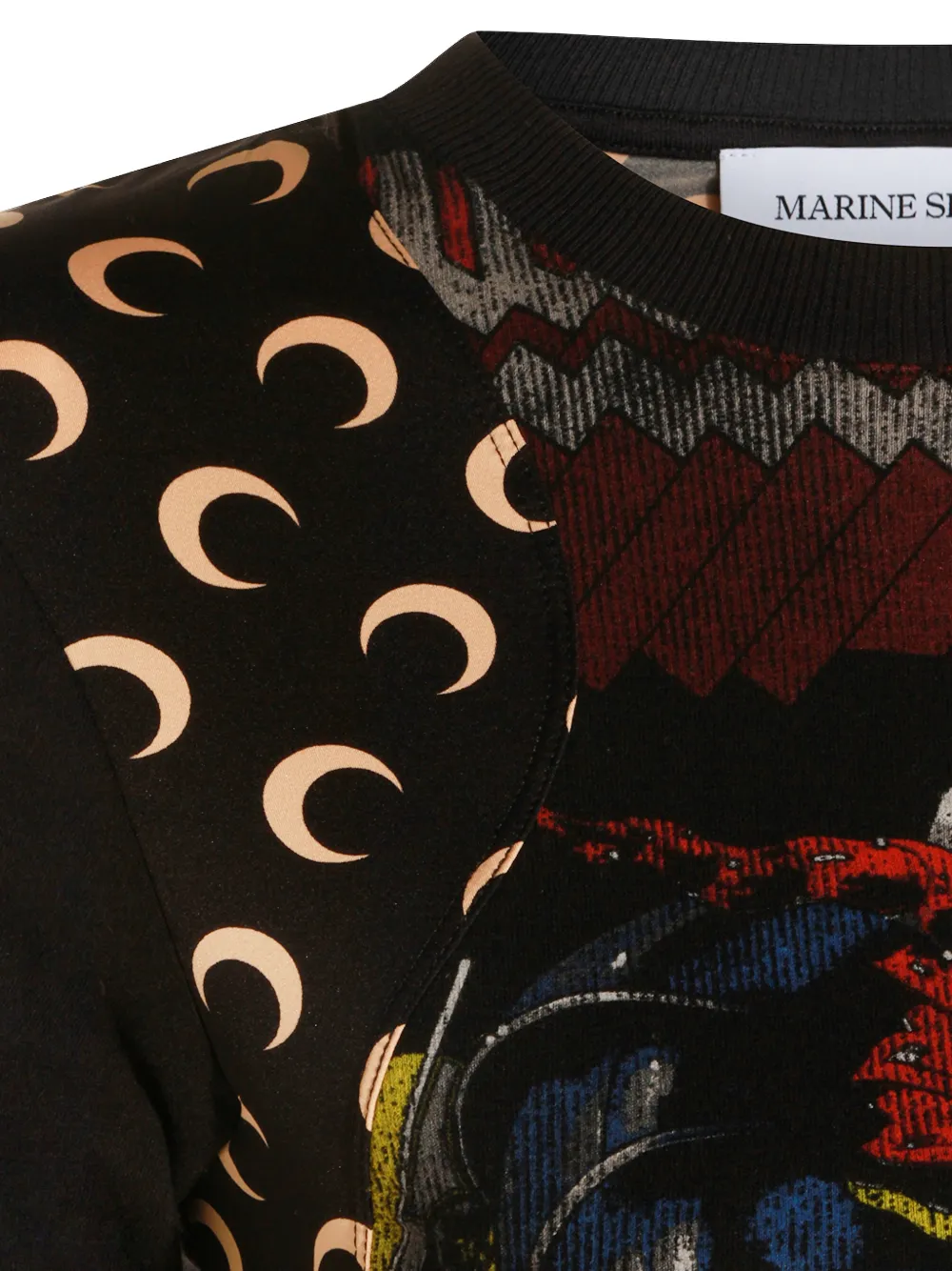 Marine Serre T-shirt met grafische print Zwart