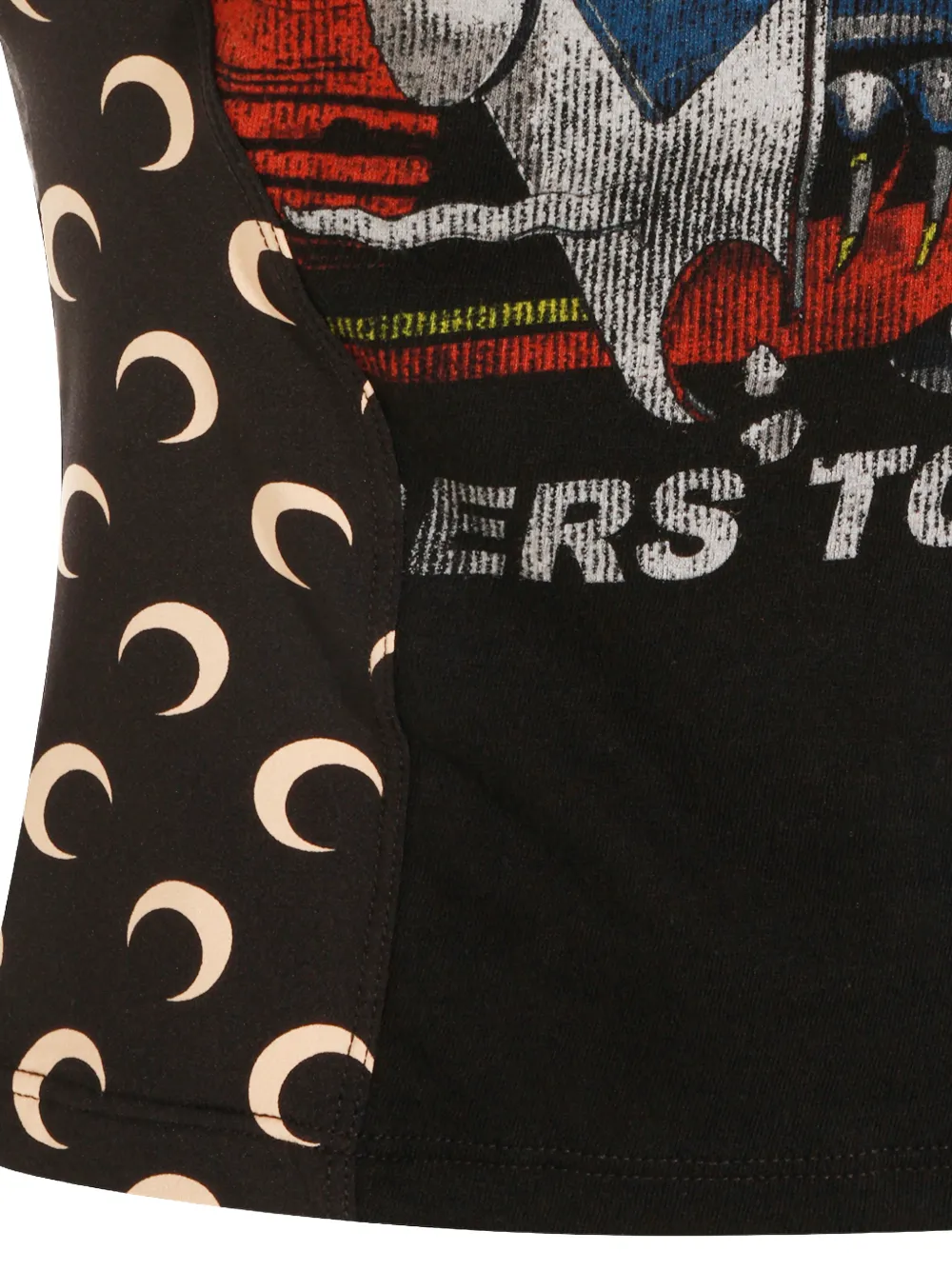 Marine Serre T-shirt met grafische print Zwart