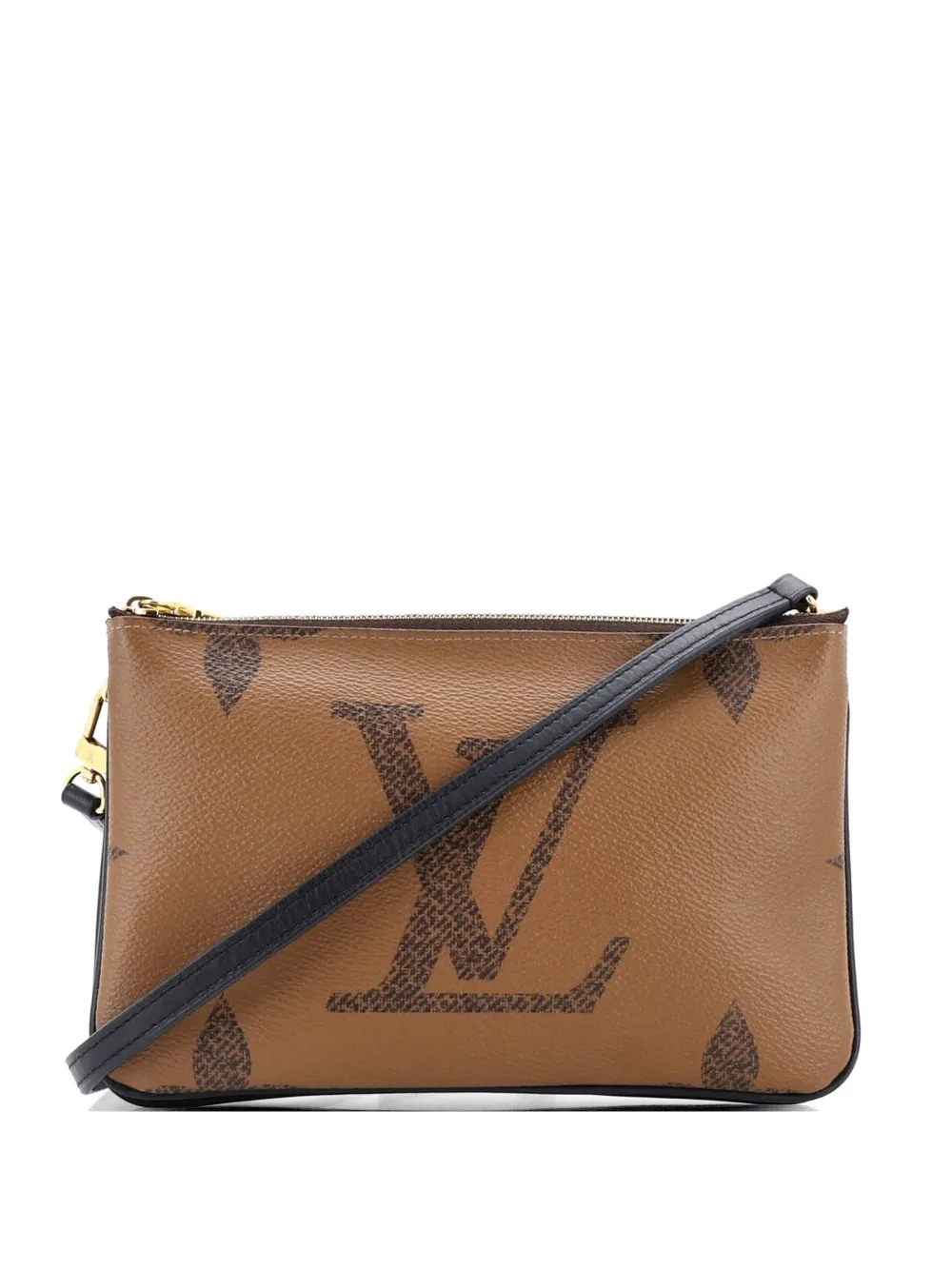 Louis Vuitton Pre-Owned Clutch Reverse Monogram Giant con doppia zip - Marrone