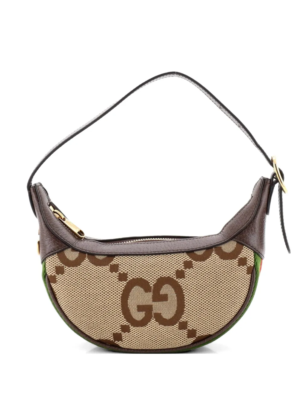 Gucci Pre-Owned Ophidia Half Moon Bag Jumbo GG Canvas Mini hobo bag - Marrone