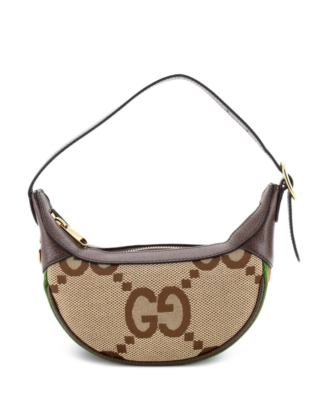 Gucci Pre-Owned Ophidia Half Moon Bag Jumbo GG Canvas Mini hobo bag - Marrone