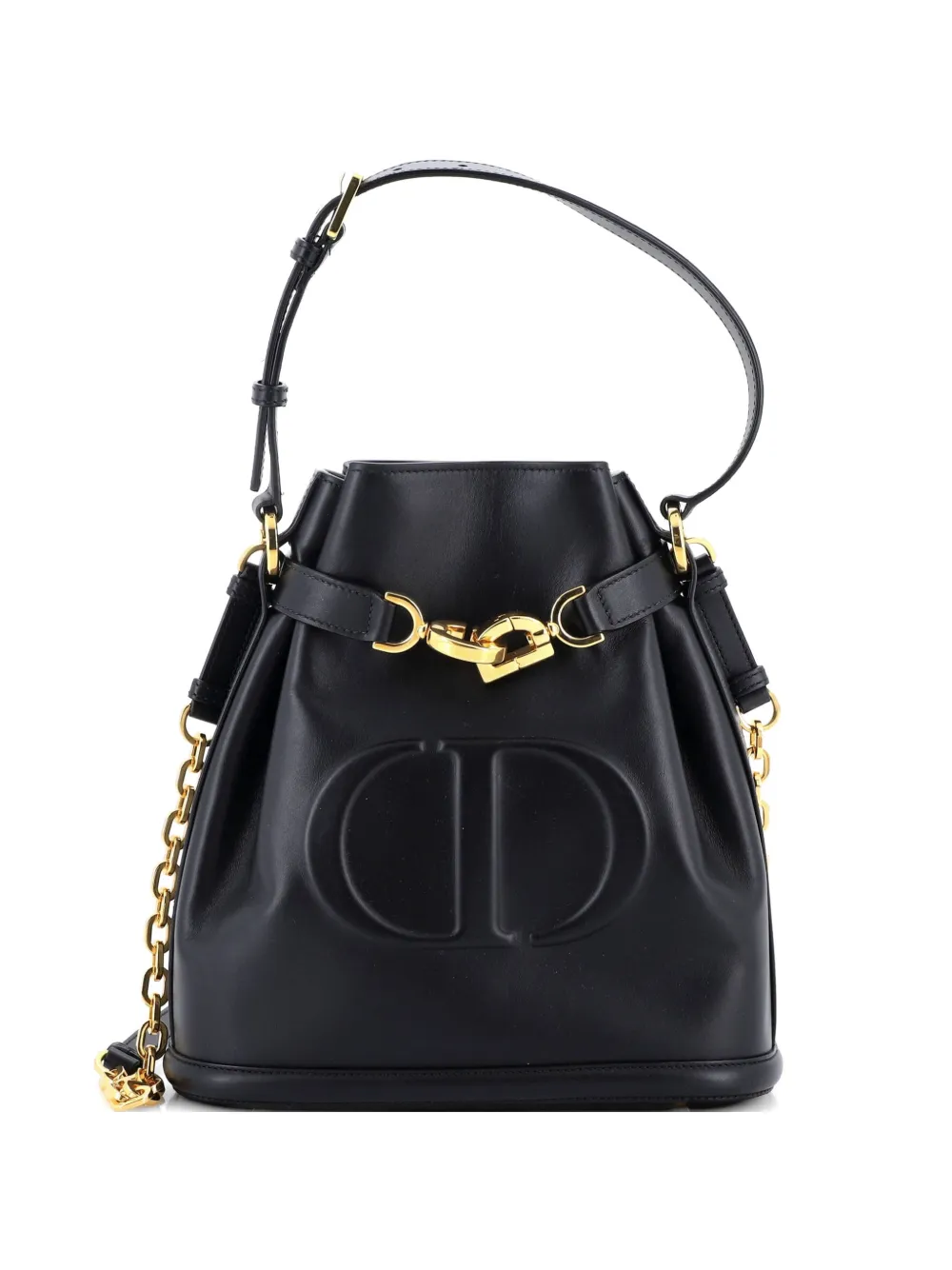 Christian Dior Pre-Owned C'est Leather Medium bucket bag - Nero