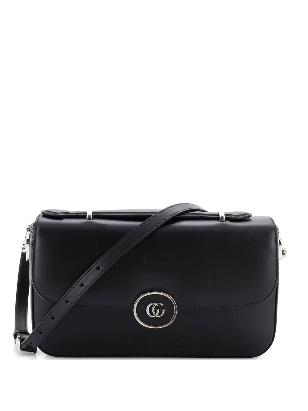 Gucci Pre-Owned Petite GG Flap Shoulder Bag Leather Small crossbody bag - Nero