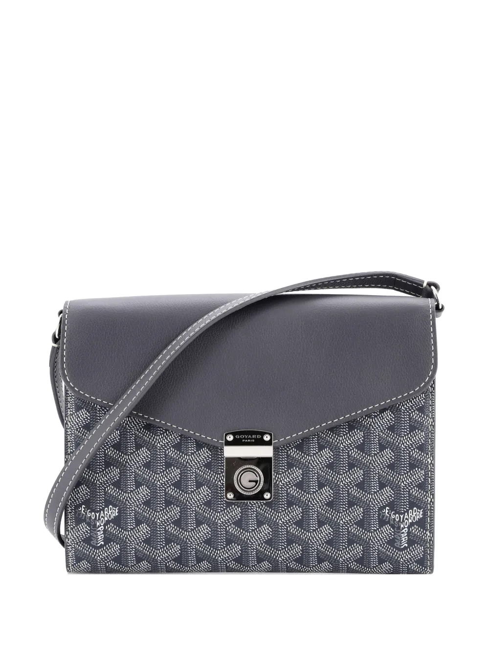 Goyard Pre-Owned Chypre Wallet on Strap Coated Canvas with Leather crossbody bag - Grigio