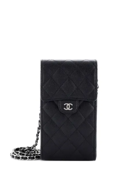 CHANEL Pre-Owned bolsa de mano CC Flap de piel caviar capitonada