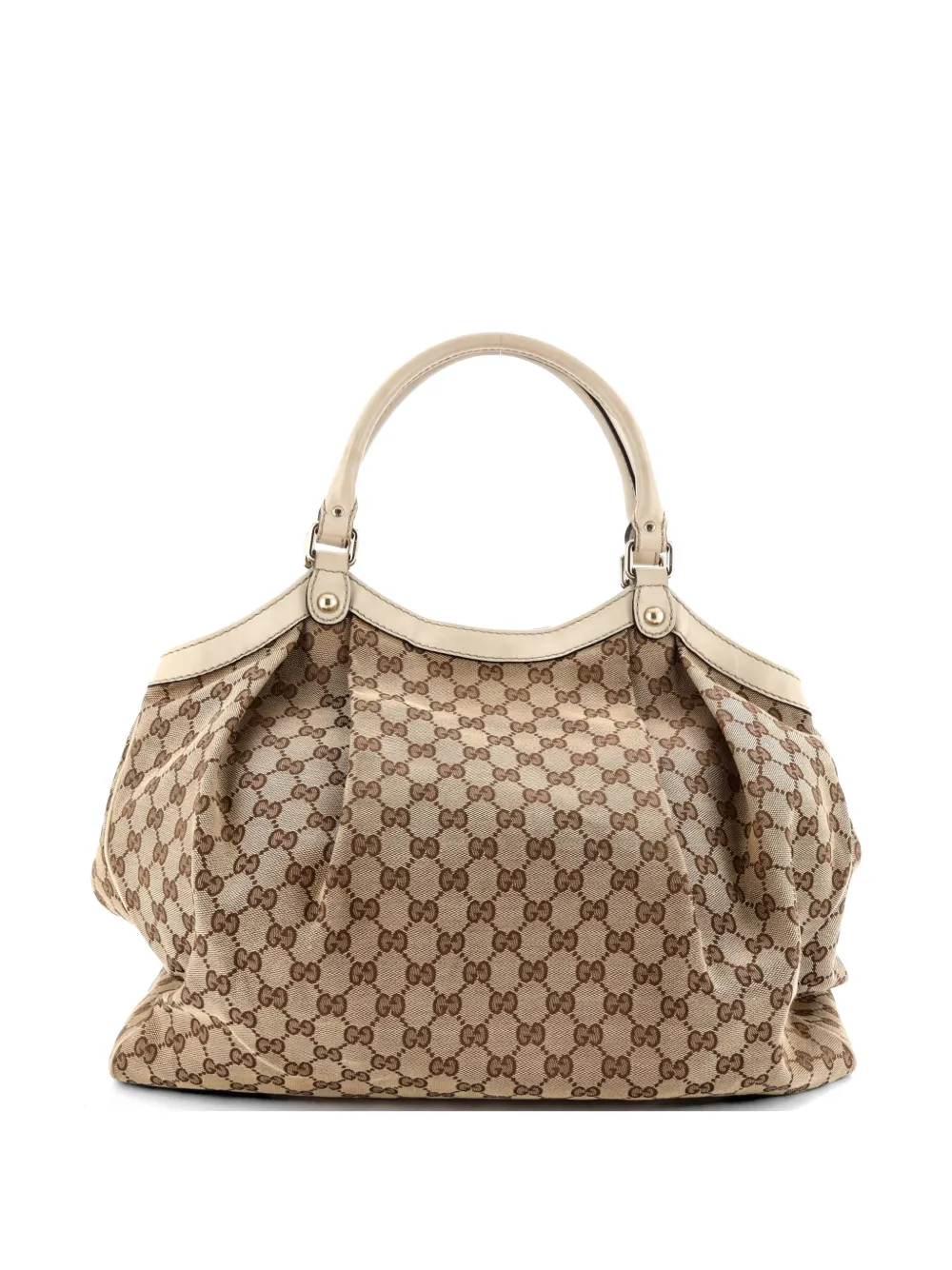 Gucci Pre-Owned Sukey GG Canvas with Leather Large tote bag - Marrone