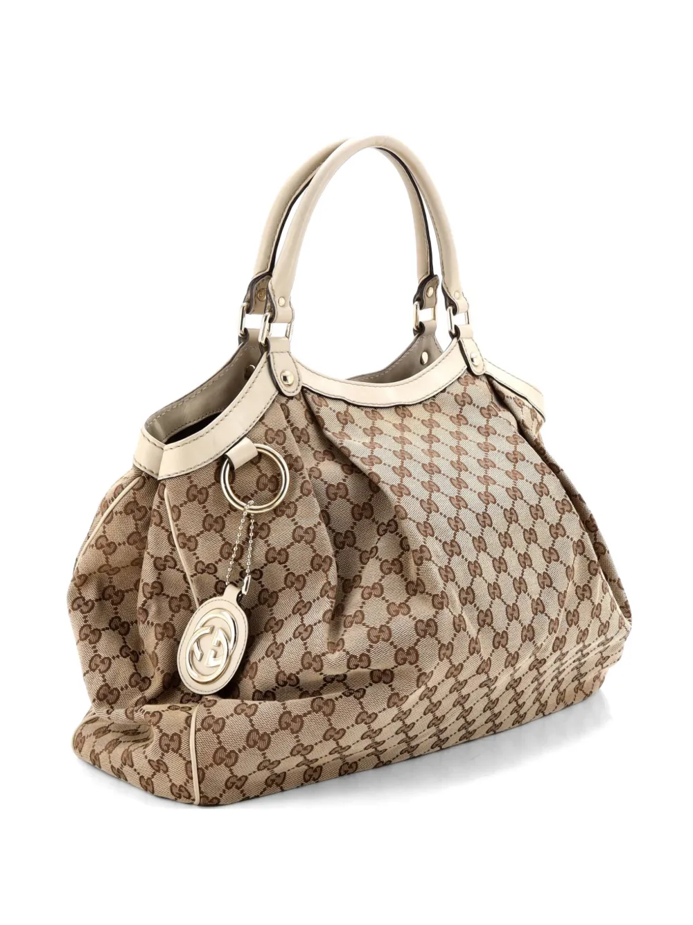 Gucci Pre-Owned Sukey GG Canvas with Leather Large tote bag - Marrone