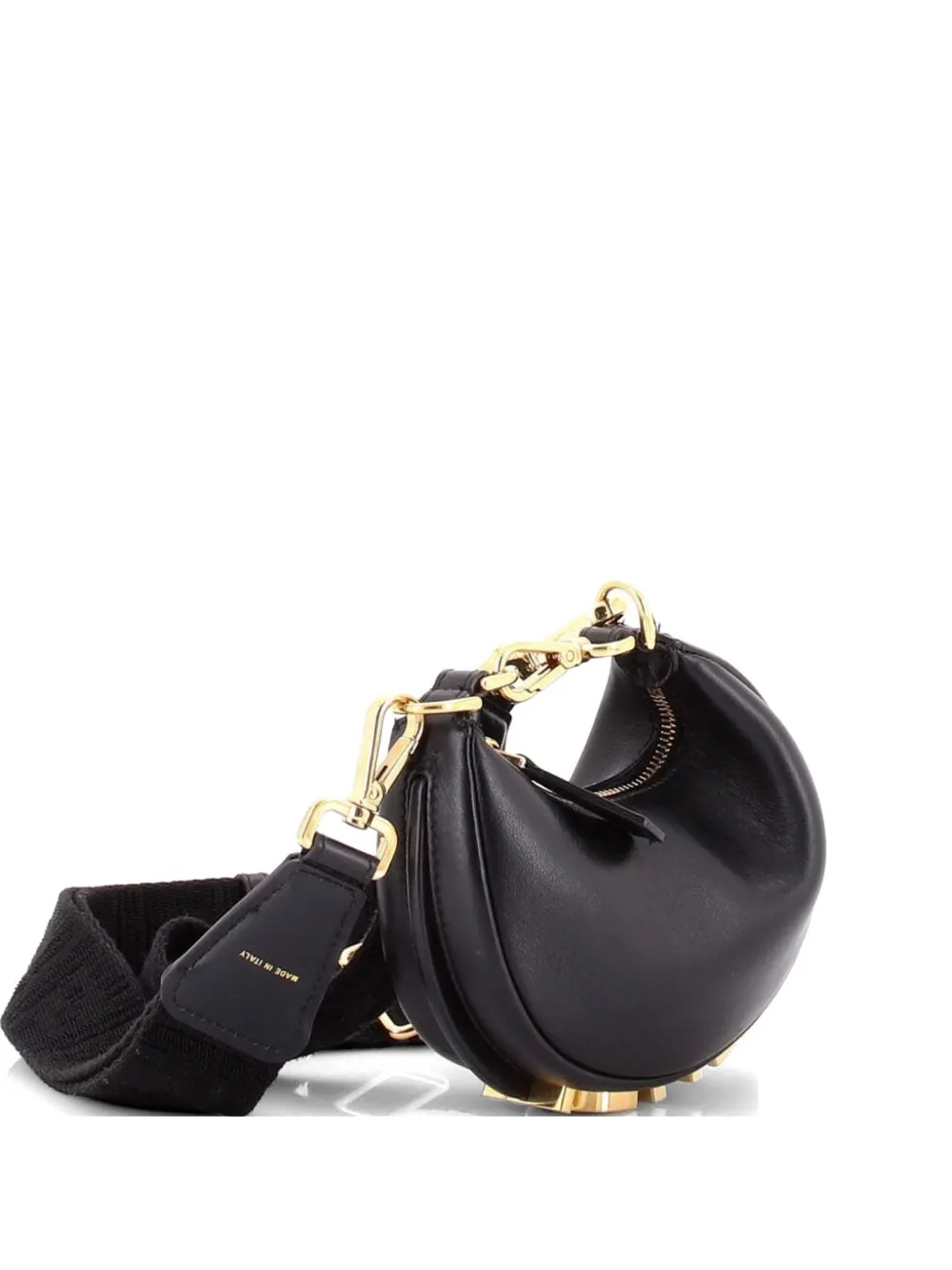 Fendi Pre-Owned Fendigraphy Bag Leather Mini shoulder bag - Nero