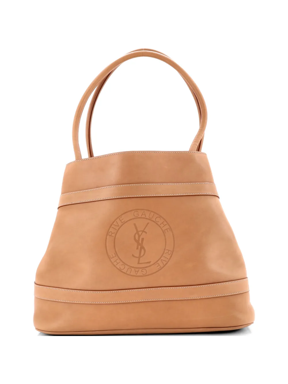 Saint Laurent Pre-Owned Rive Gauche Leather Large tote bag - Marrone