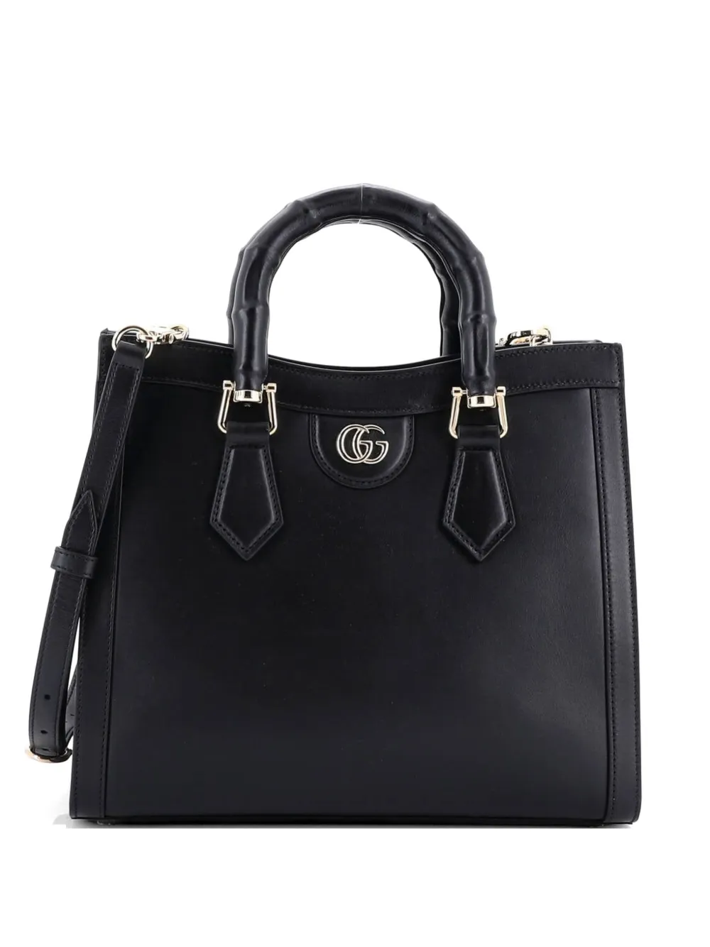 Gucci Pre-Owned Diana NM Bamboo Handle Leather Small tote bag - Nero