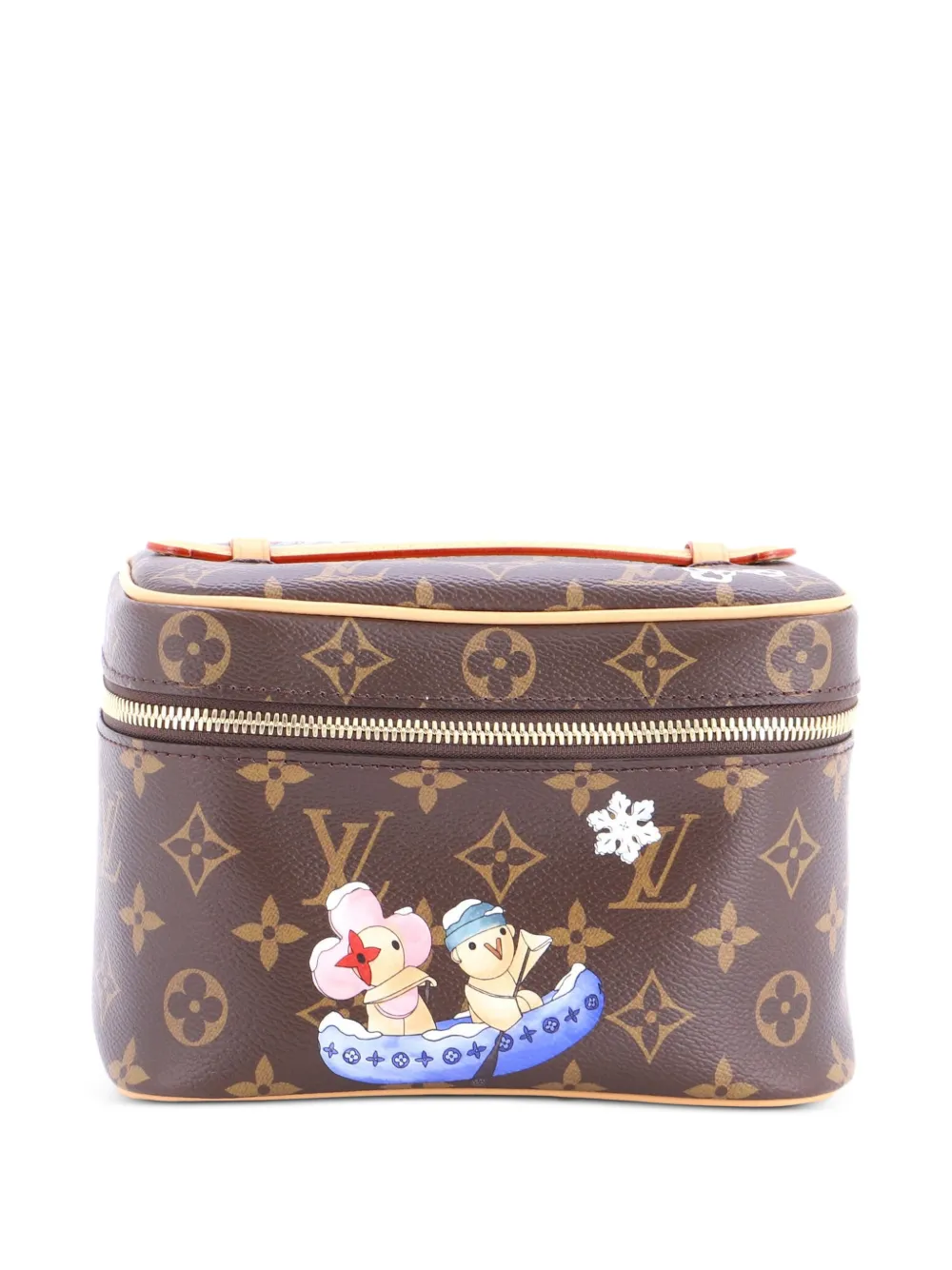 Louis Vuitton Pre-Owned Nice Vanity Case Limited Edition Vivienne Xmas Monogram Canvas Mini pouch - Marrone