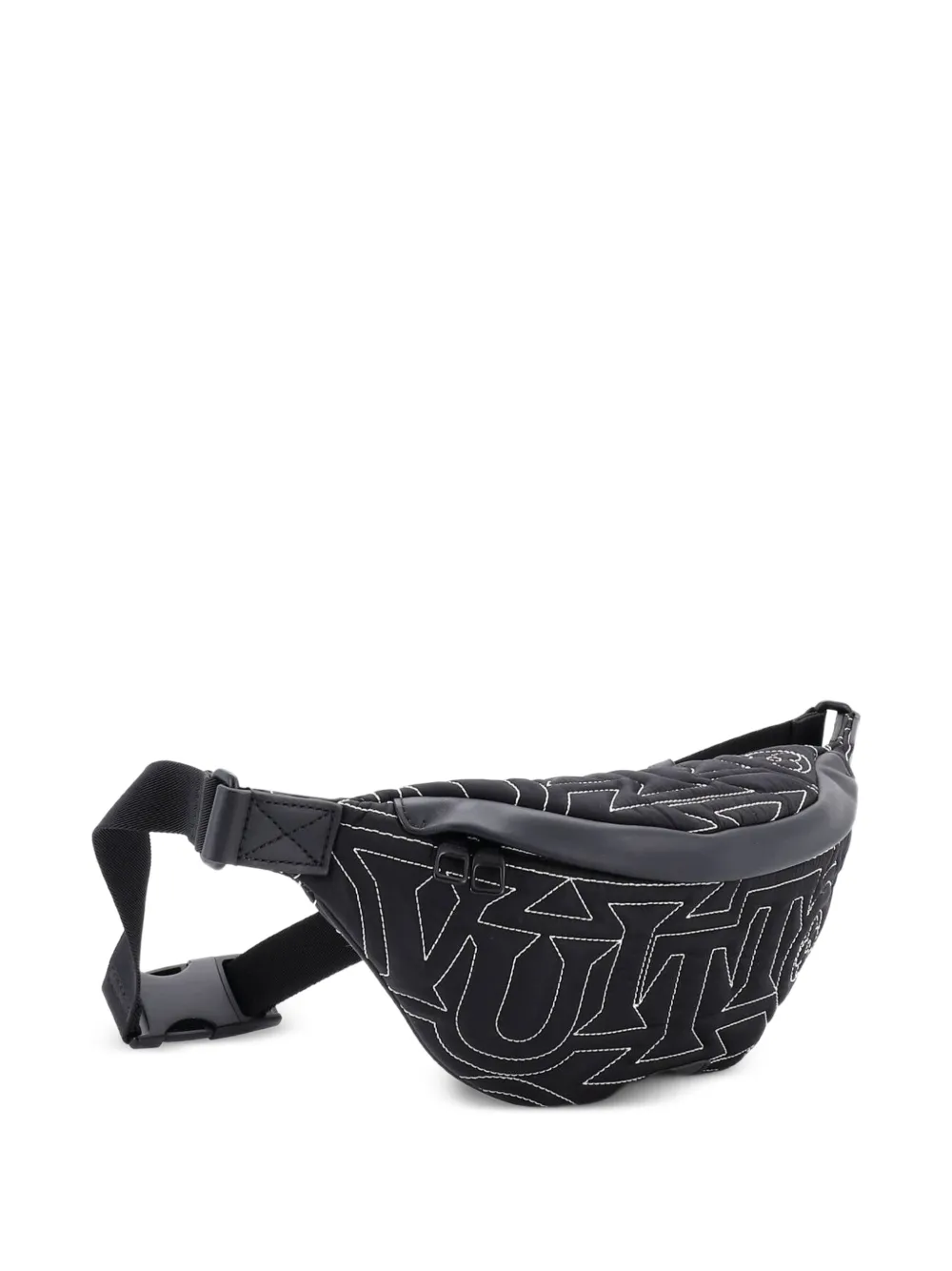  Louis Vuitton Pre-owned Riñonera Discovery Bumbag Limited Edition Snow Capsule De Nylon Con Bordado Monogram - Negro 