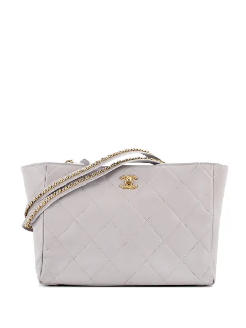 CHANEL Pre-Owned Chain Strap Shopping Quilted Calfskin Large tote bag