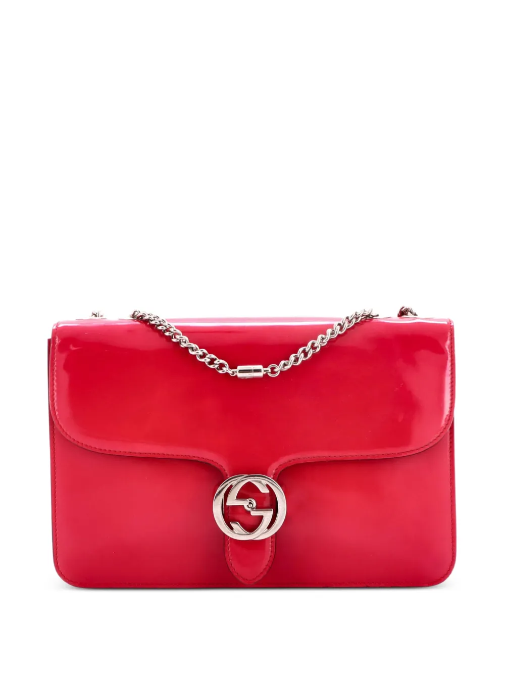 Gucci Pre-Owned Interlocking Patent Medium shoulder bag - Rosa
