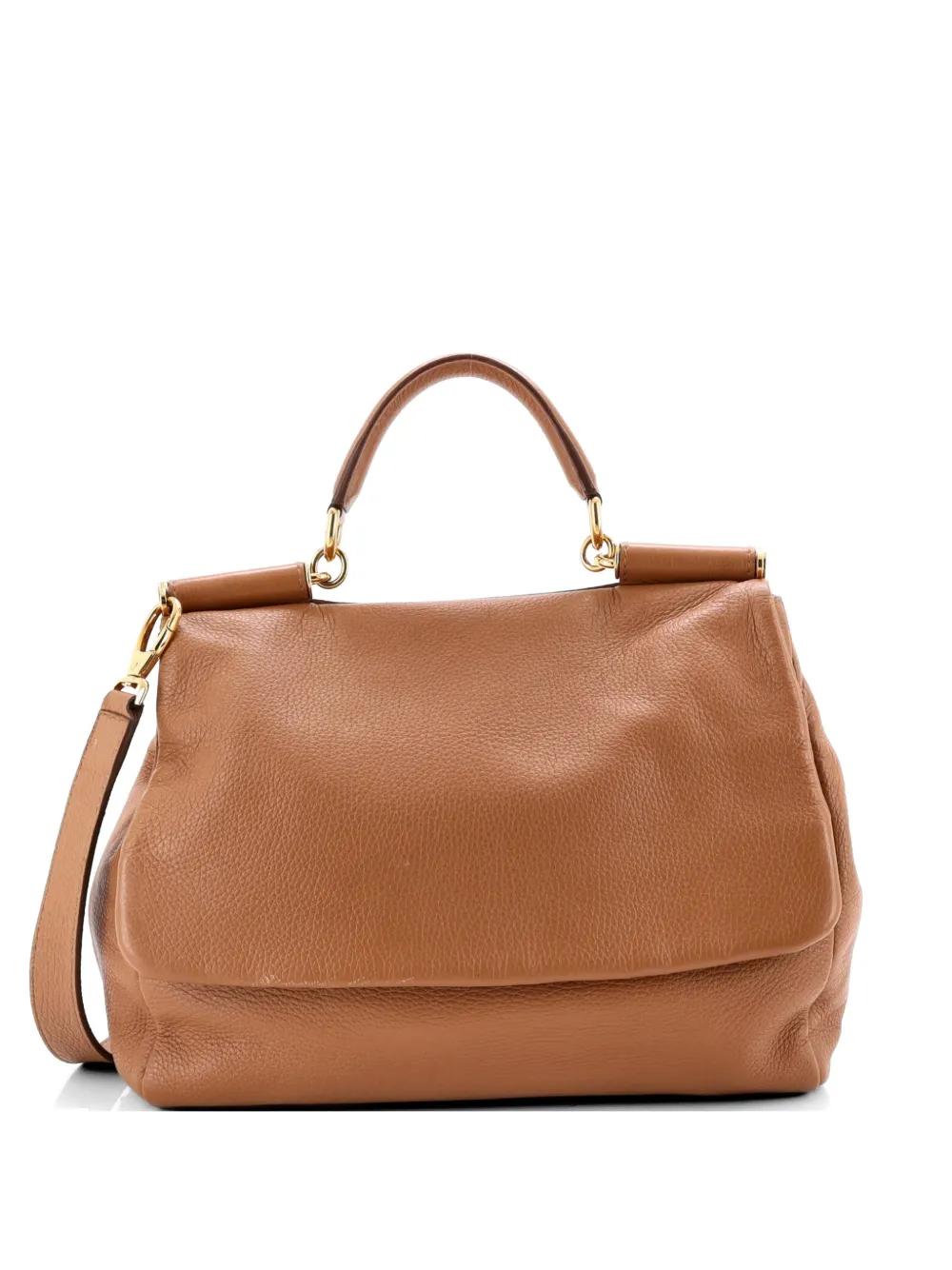 Dolce & Gabbana Pre-Owned Soft Miss Sicily Bag Leather Large shoulder bag - Marrone