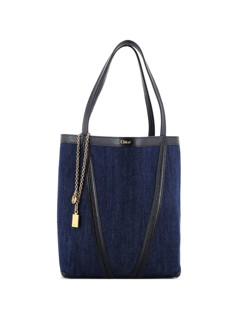 Chloé Pre-Owned Spin Denim Medium tote bag - Blu