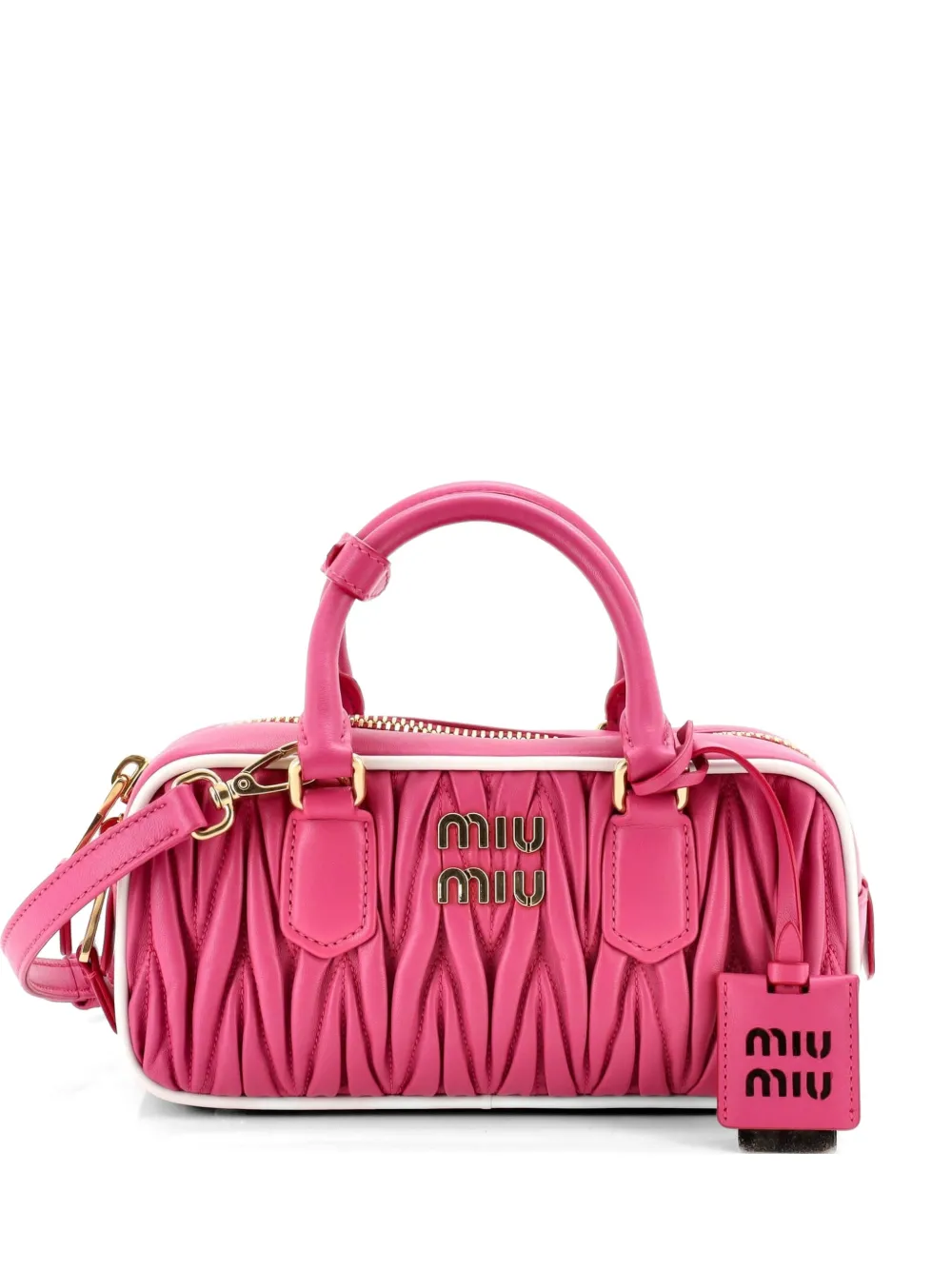 Miu Miu Pre-Owned Arcadie Top Handle Bag Matelasse Leather Regular satchel - Rosa