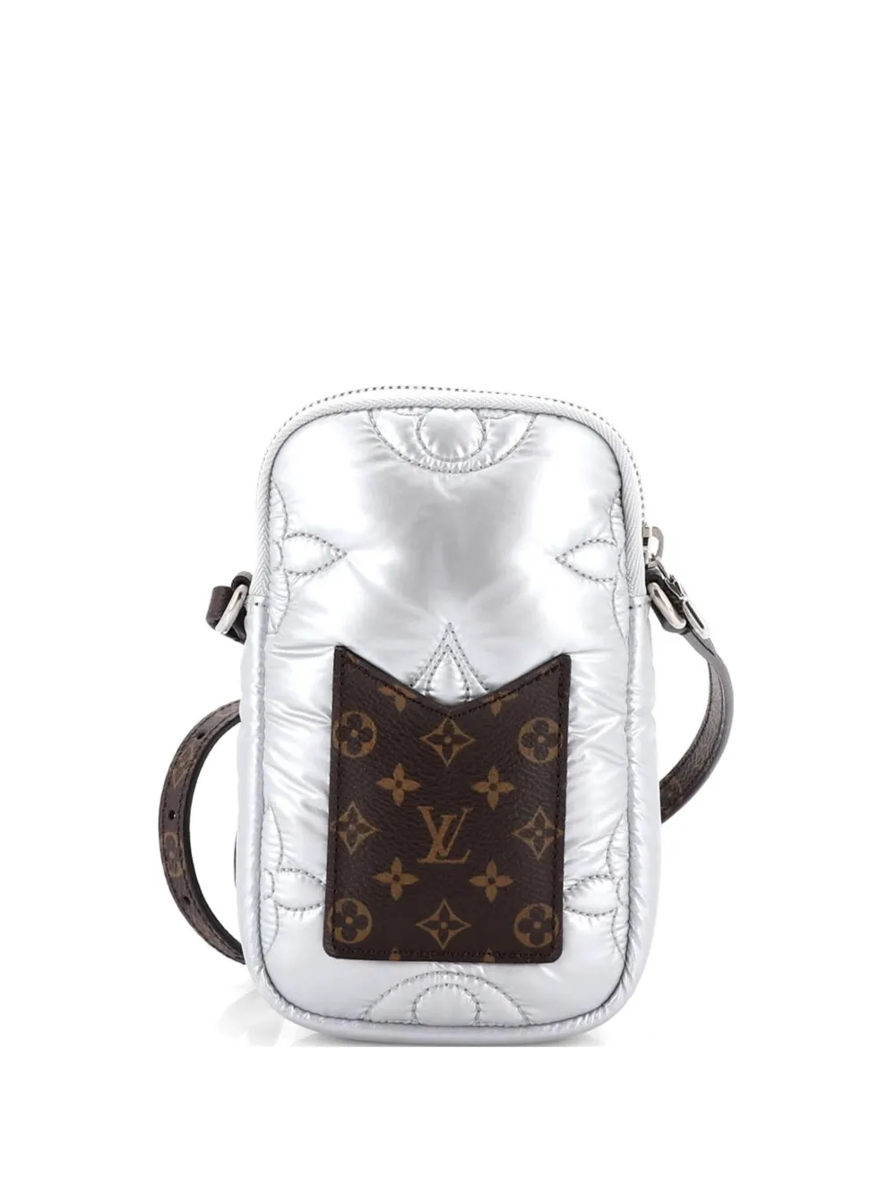 Louis Vuitton Pre-Owned Pillow Phone Pouch Monogram Quilted Econyl Nylon crossbody bag - Argento