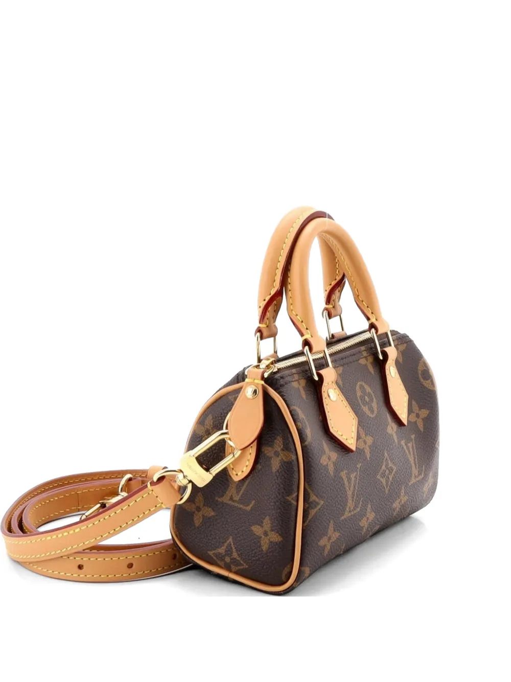 Louis Vuitton Pre-Owned Speedy Bandouliere NM Bag Monogram Canvas Nano crossbody bag - Braun