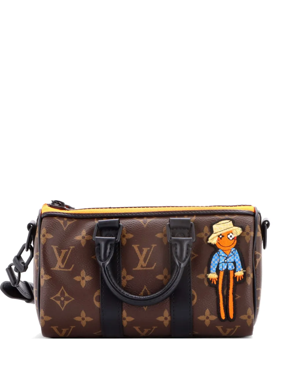 Louis Vuitton Pre-Owned Keepall Bandouliere Bag Monogram Canvas with LV Friends Patch XS crossbody bag - Braun